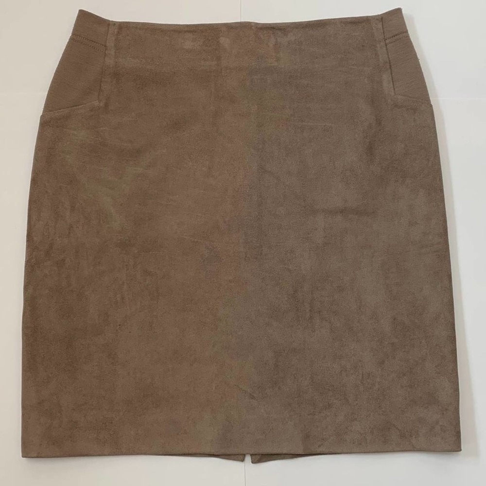 BCBG MaxAzria Camel Suede Skirt
